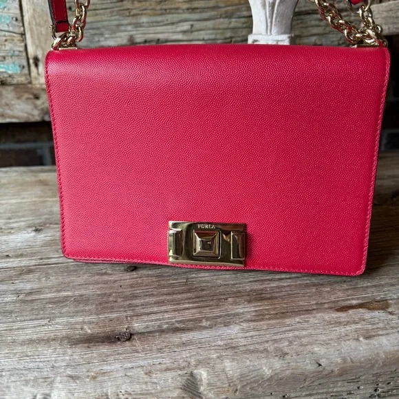 Furla Mimi Mini Hot Pink Crossbody Bag - Picture 13 of 14